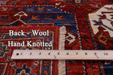 Red Turkmen Ersari Hand Knotted Wool Rug - 4' 1" X 5' 9" - Golden Nile