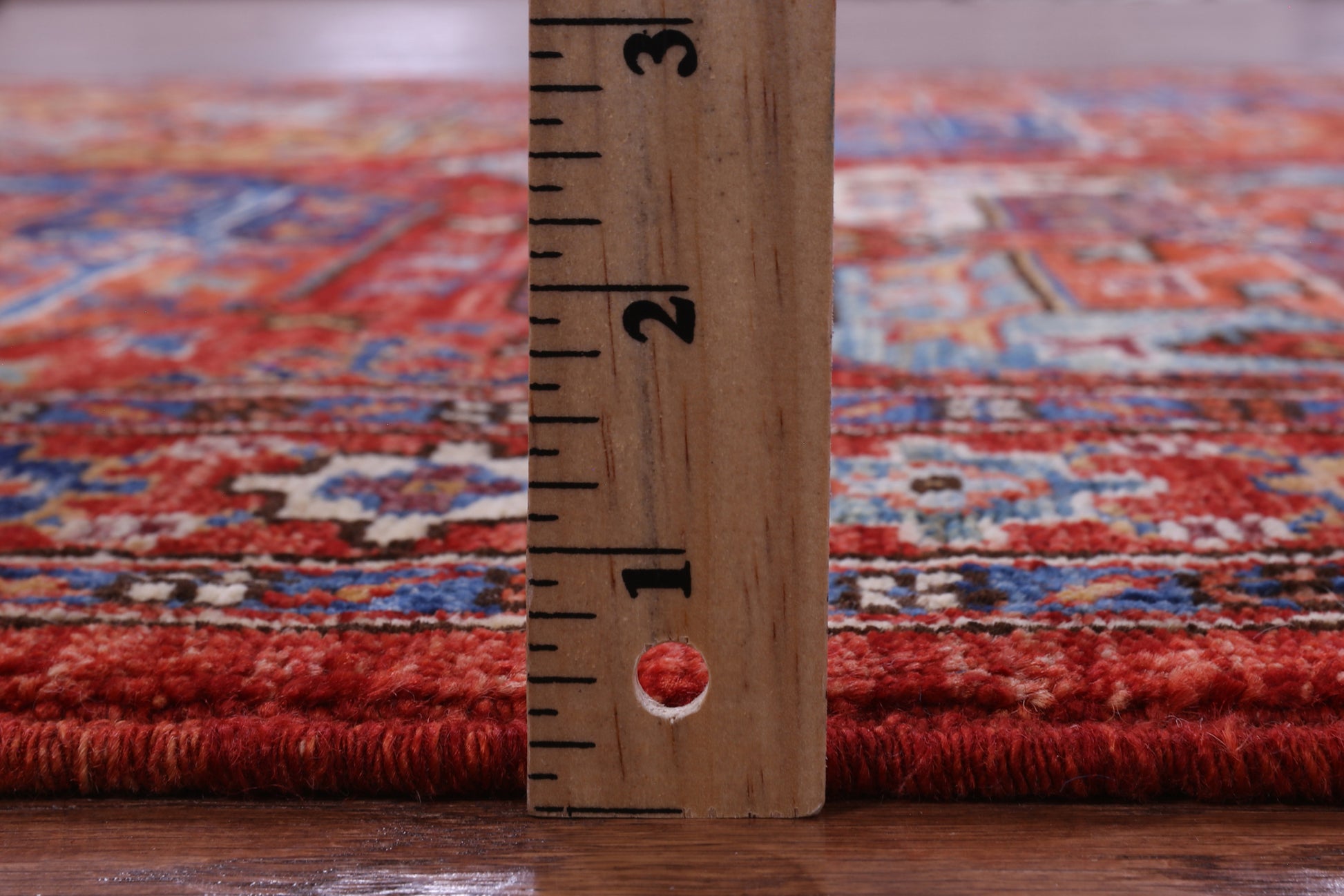 Red Turkmen Ersari Hand Knotted Wool Rug - 4' 1" X 5' 9" - Golden Nile