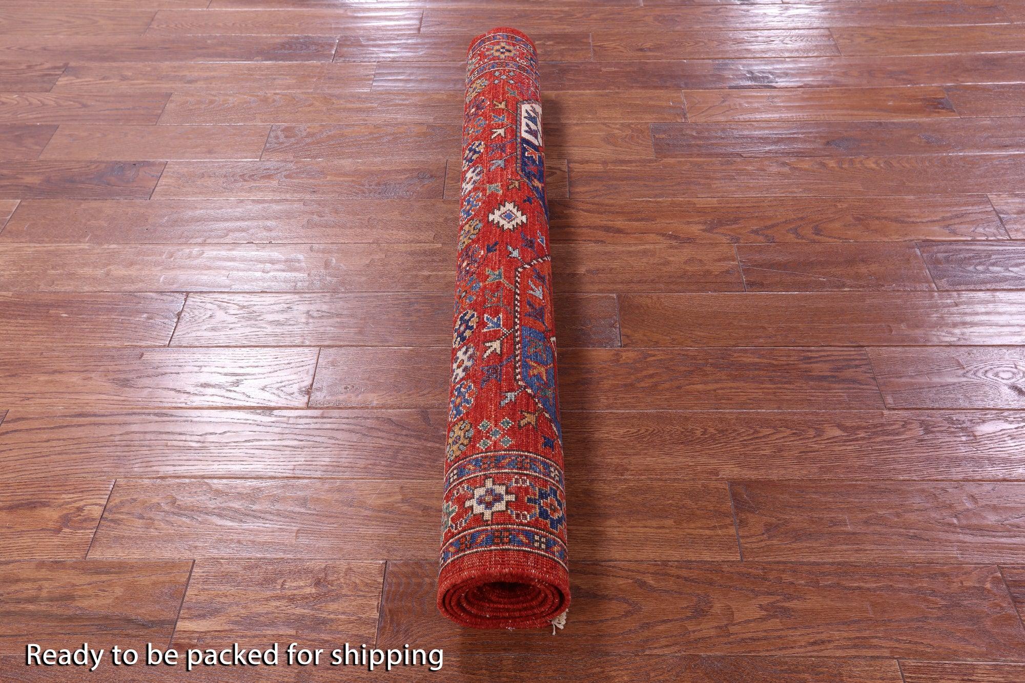 Red Turkmen Ersari Hand Knotted Wool Rug - 4' 1" X 5' 9" - Golden Nile