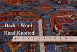 Blue Turkmen Ersari Hand Knotted Wool Rug - 5' 4" X 7' 11" - Golden Nile
