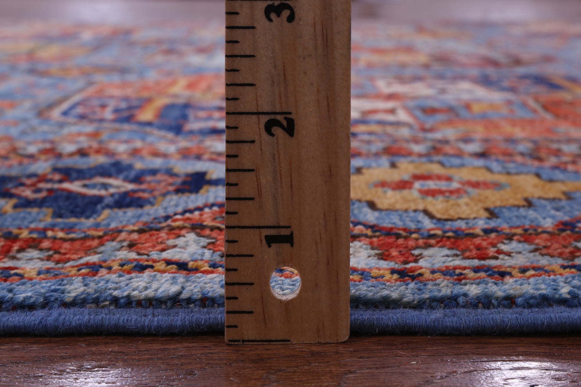Blue Turkmen Ersari Hand Knotted Wool Rug - 5' 4" X 7' 11" - Golden Nile