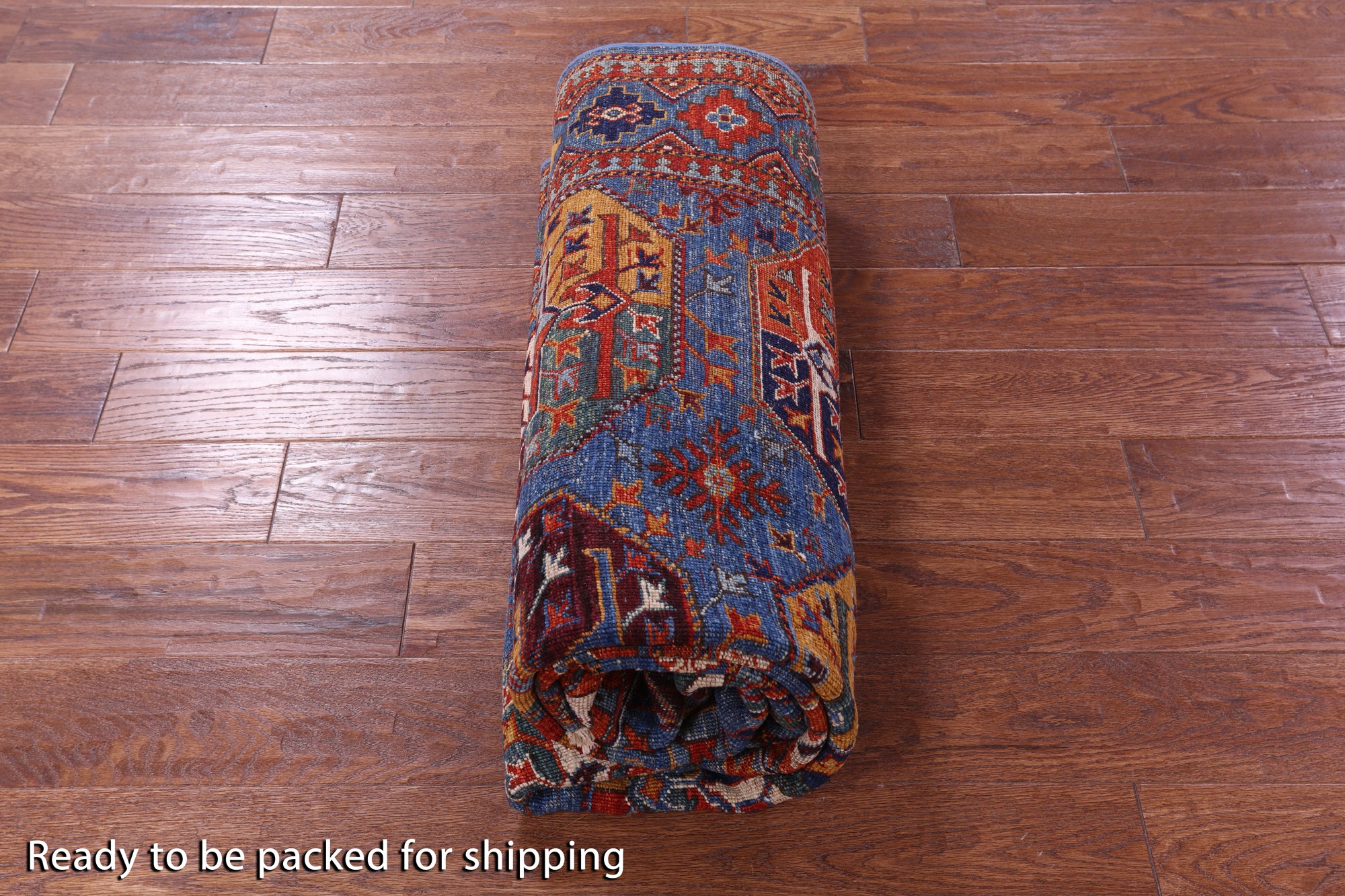 Blue Turkmen Ersari Hand Knotted Wool Rug - 5' 4" X 7' 11" - Golden Nile