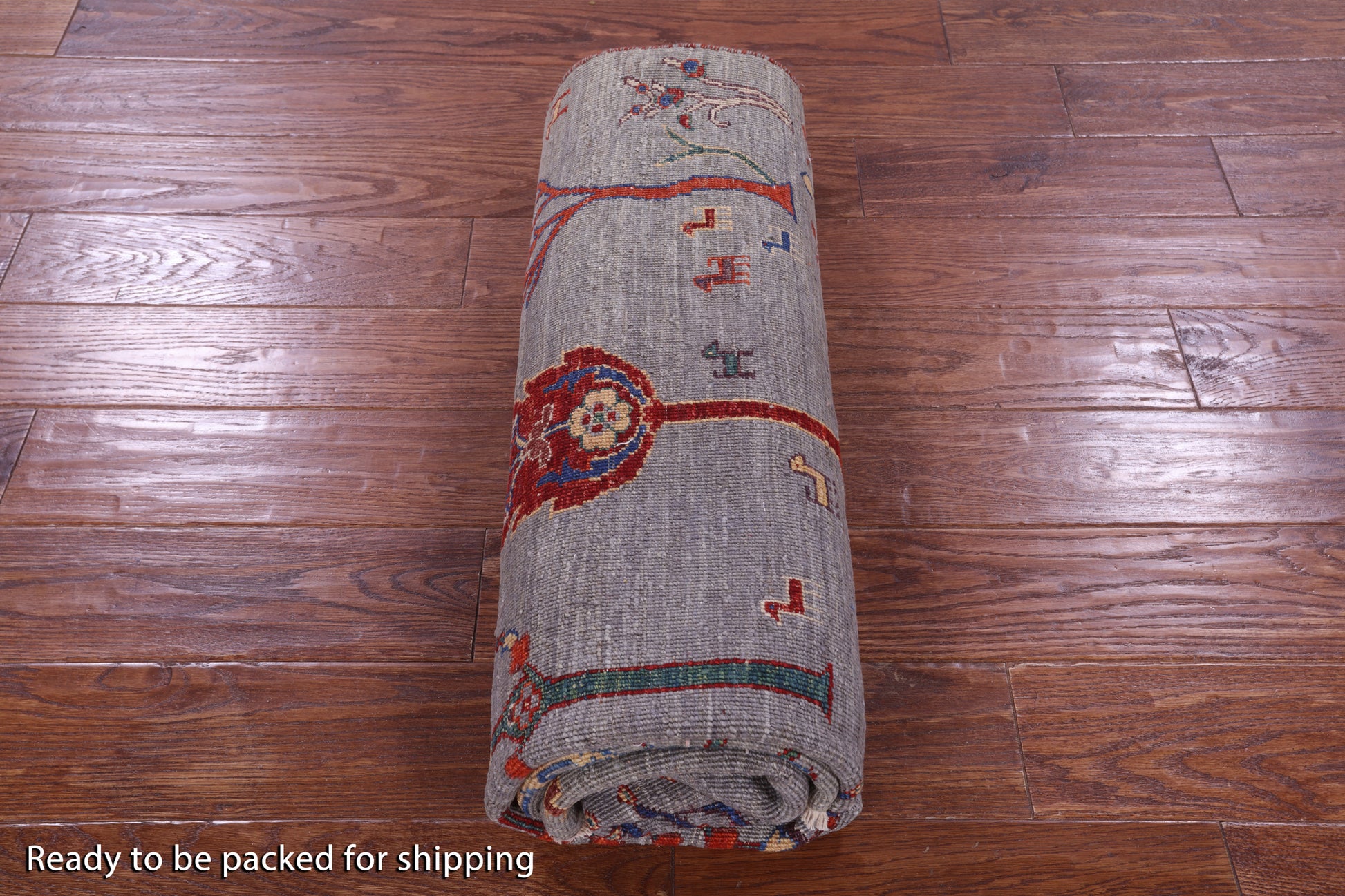 Grey Tribal Persian Gabbeh Hand Knotted Wool Rug - 5' 2" X 6' 5" - Golden Nile