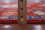 Red Turkmen Ersari Hand Knotted Wool Runner Rug - 2' 11" X 9' 10" - Golden Nile