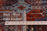 Blue Turkmen Ersari Hand Knotted Wool Rug - 3' 4" X 5' 0" - Golden Nile