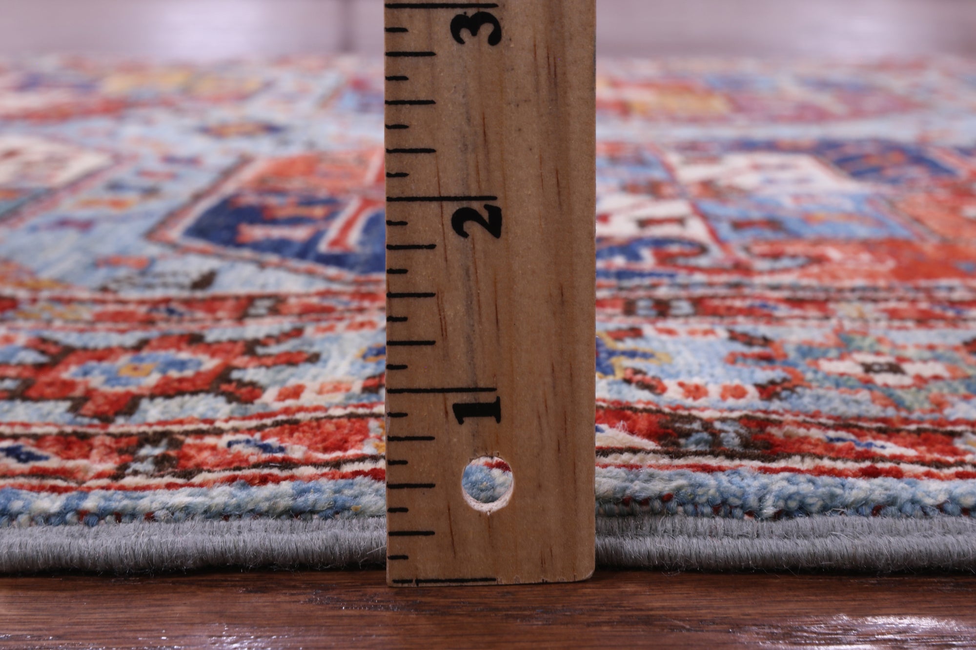Blue Turkmen Ersari Hand Knotted Wool Rug - 3' 4" X 5' 0" - Golden Nile