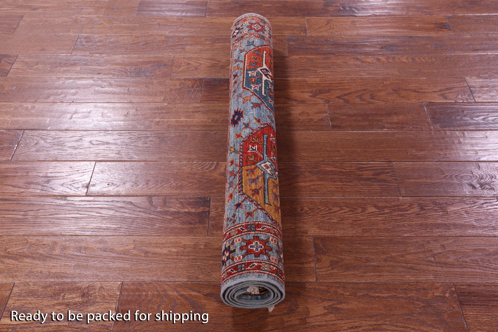 Blue Turkmen Ersari Hand Knotted Wool Rug - 3' 4" X 5' 0" - Golden Nile