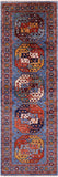 Blue Turkmen Ersari Hand Knotted Wool Runner Rug - 2' 8" X 8' 3" - Golden Nile