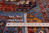 Blue Turkmen Ersari Hand Knotted Wool Runner Rug - 2' 8" X 6' 6" - Golden Nile