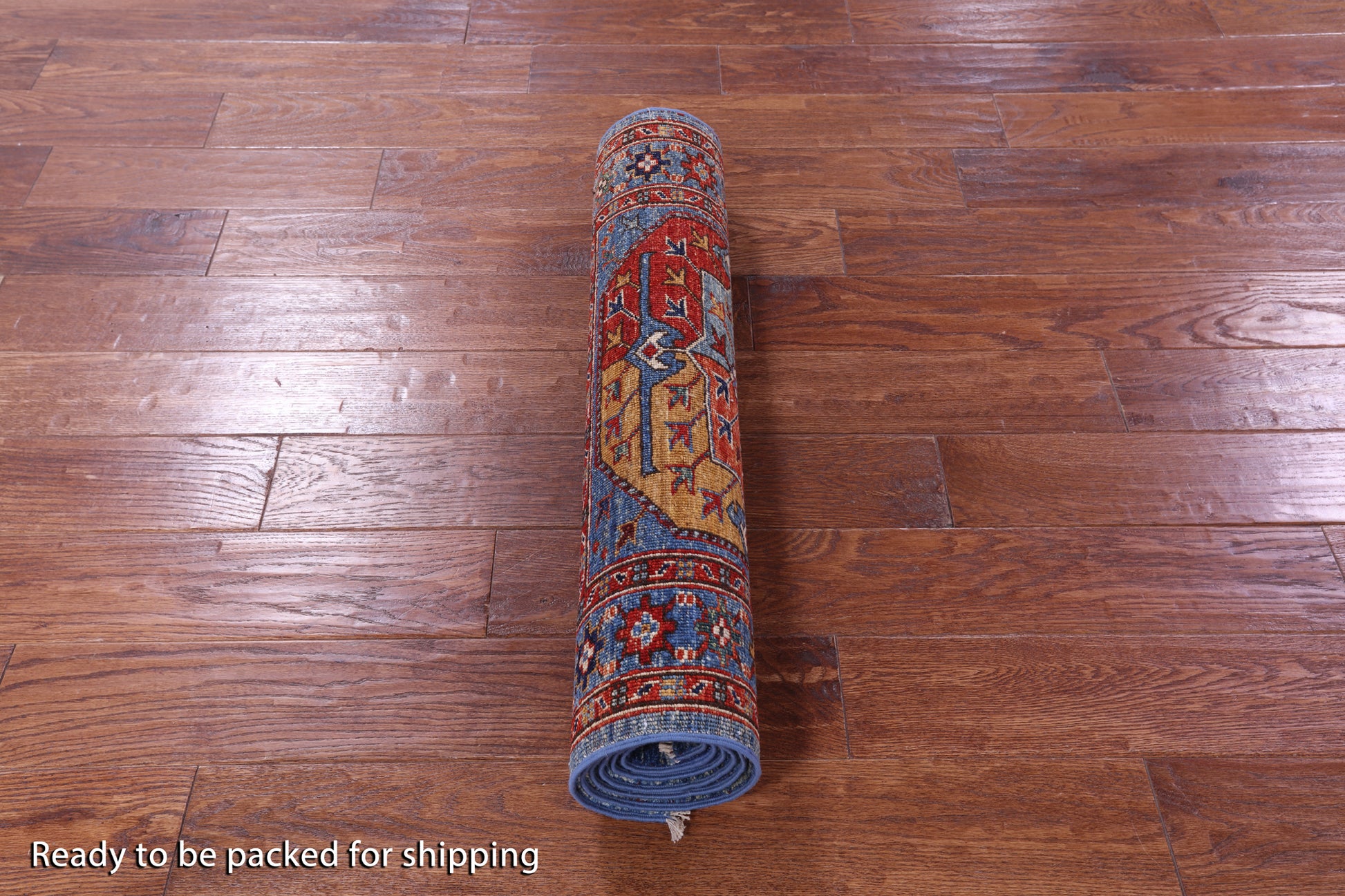 Blue Turkmen Ersari Hand Knotted Wool Runner Rug - 2' 8" X 6' 6" - Golden Nile