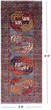 Blue Turkmen Ersari Hand Knotted Wool Runner Rug - 2' 8" X 6' 6" - Golden Nile