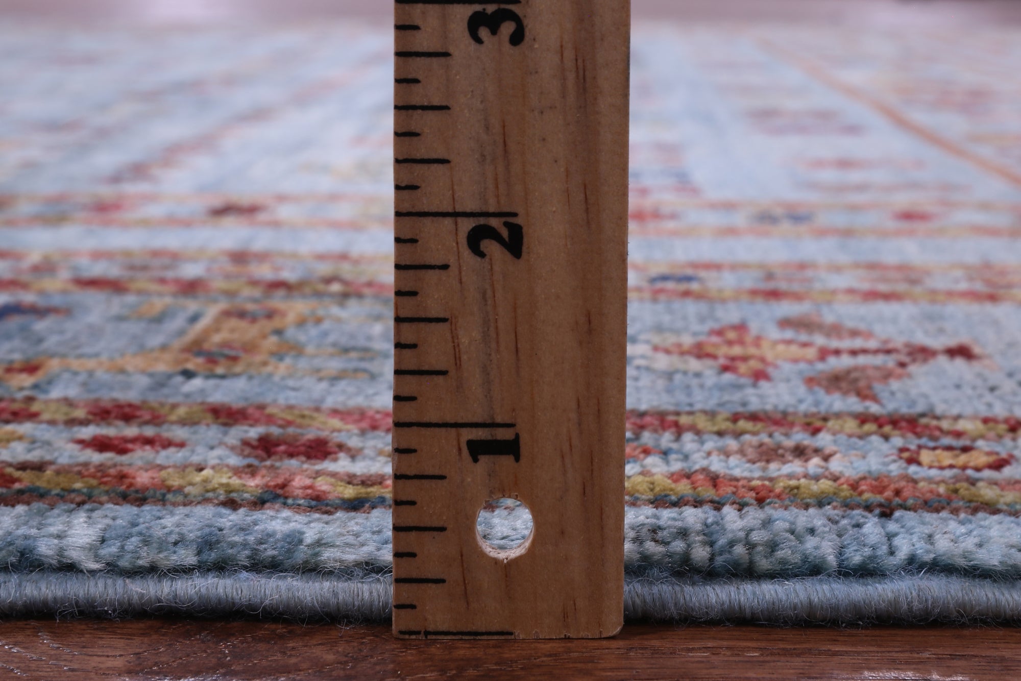 Blue Tribal Persian Gabbeh Hand Knotted Wool Rug - 5' 10" X 8' 5" - Golden Nile