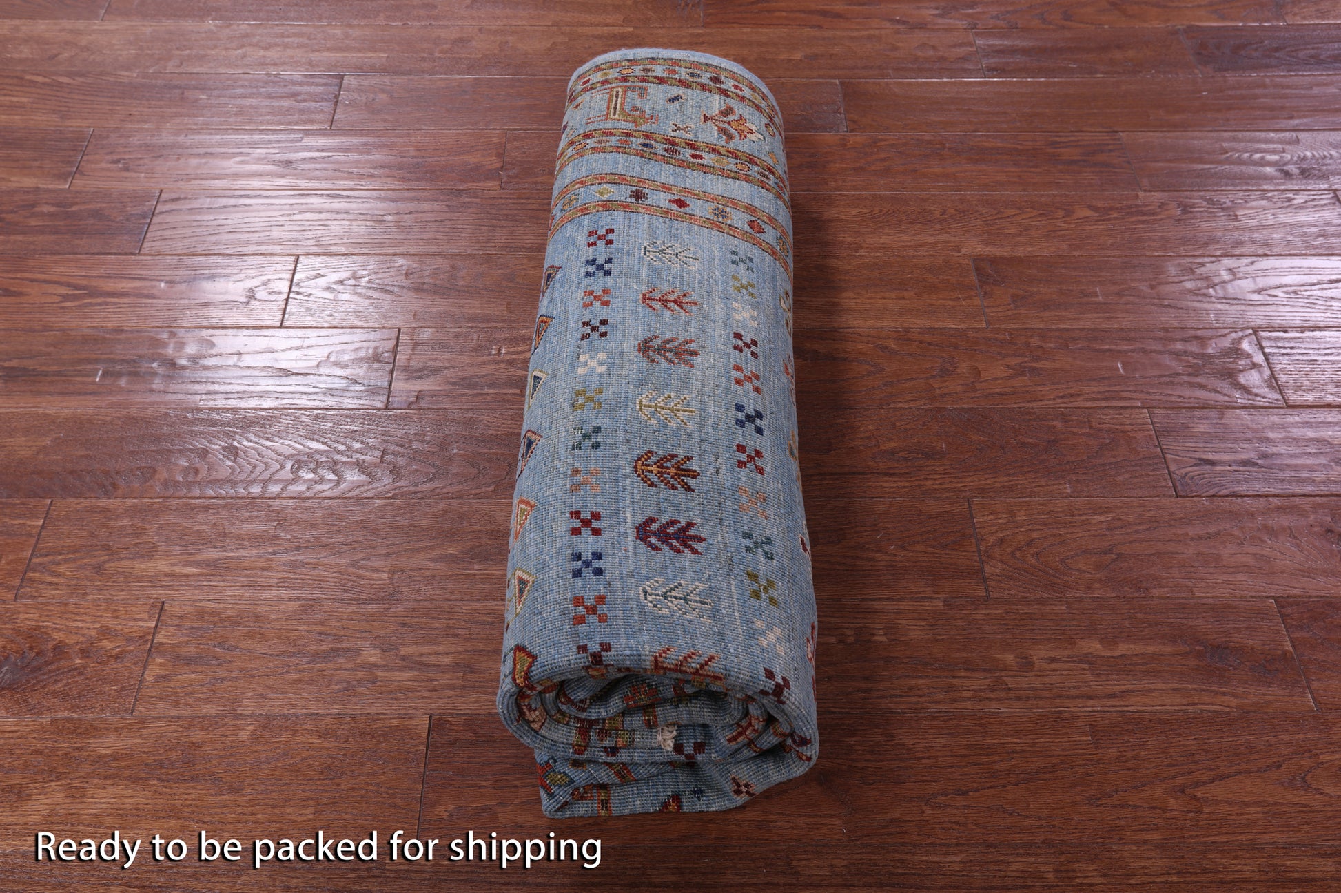 Blue Tribal Persian Gabbeh Hand Knotted Wool Rug - 5' 10" X 8' 5" - Golden Nile