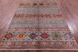 Khorjin Persian Gabbeh Hand Knotted Wool Rug - 5' 9" X 8' 0" - Golden Nile