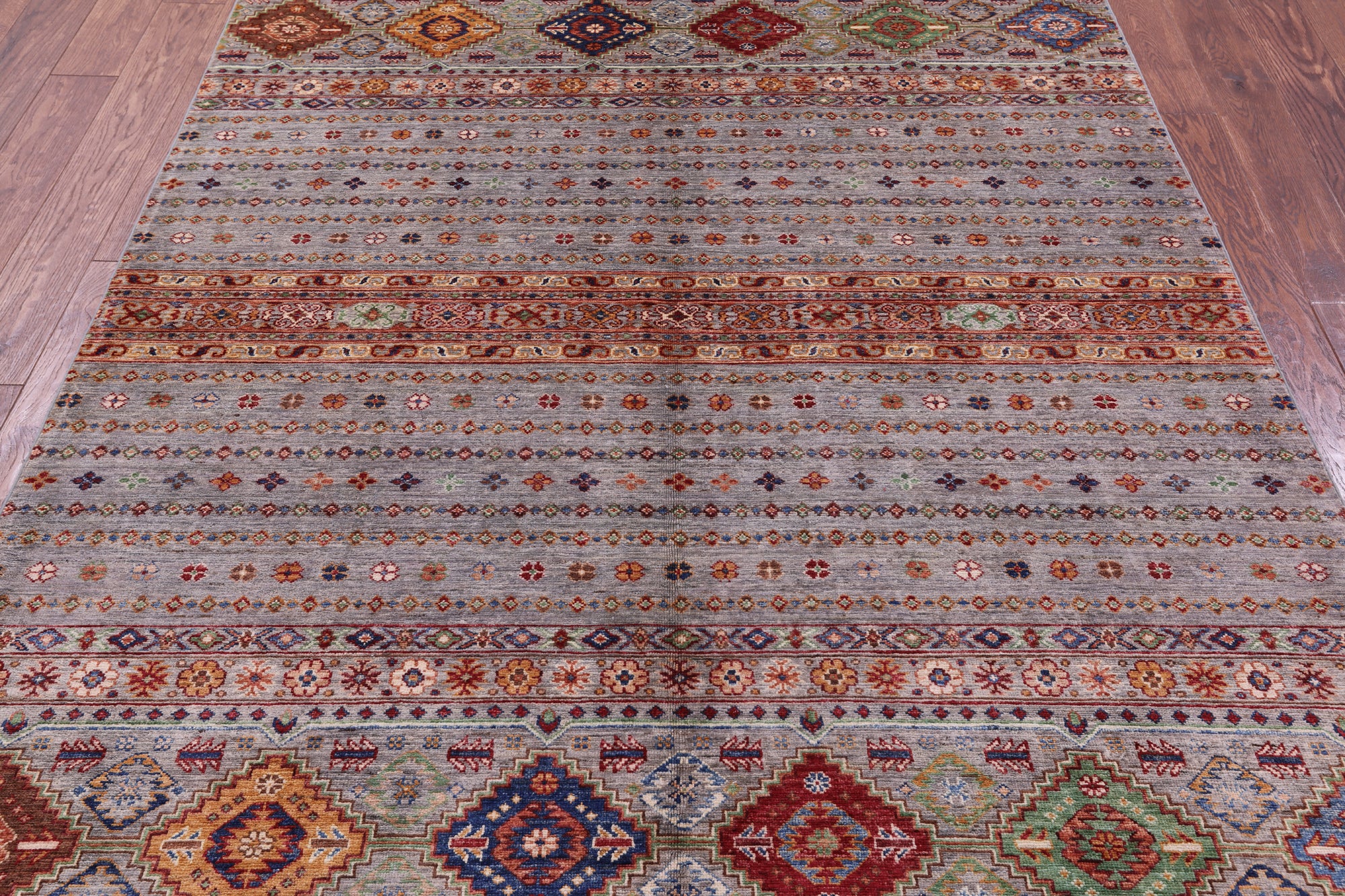 Khorjin Persian Gabbeh Hand Knotted Wool Rug - 5' 9" X 8' 0" - Golden Nile