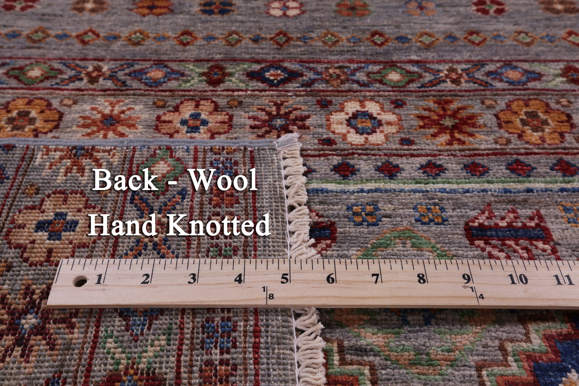 Khorjin Persian Gabbeh Hand Knotted Wool Rug - 5' 9" X 8' 0" - Golden Nile