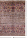 Khorjin Persian Gabbeh Hand Knotted Wool Rug - 5' 10" X 8' 0" - Golden Nile