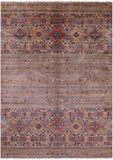 Khorjin Persian Gabbeh Hand Knotted Wool Rug - 5' 10" X 8' 0" - Golden Nile