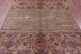 Khorjin Persian Gabbeh Hand Knotted Wool Rug - 5' 10" X 8' 0" - Golden Nile