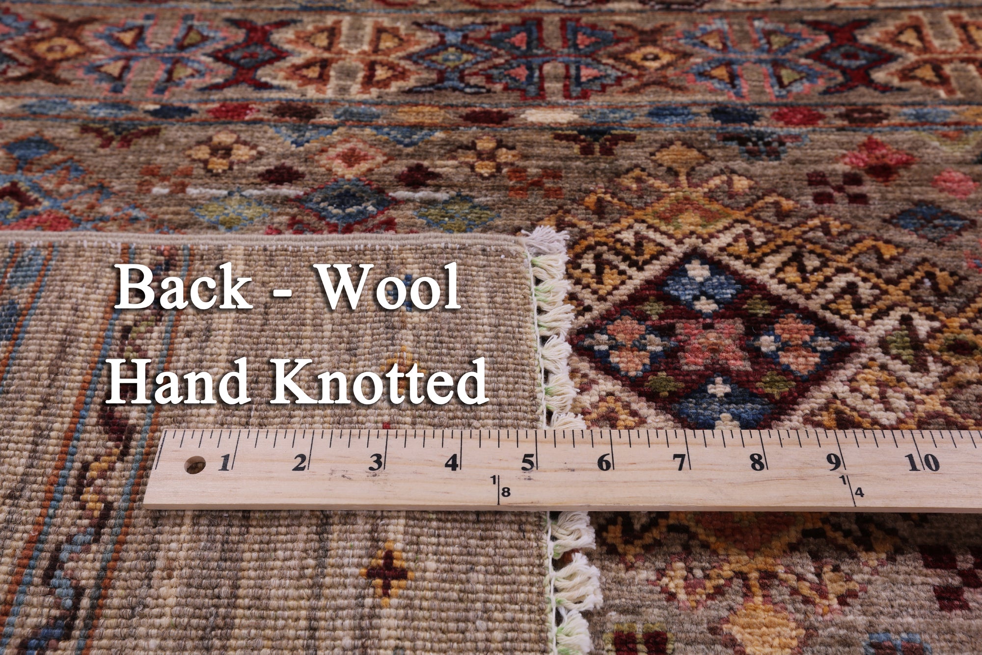 Khorjin Persian Gabbeh Hand Knotted Wool Rug - 5' 10" X 8' 0" - Golden Nile