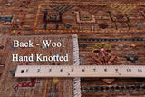 Tribal Persian Gabbeh Hand Knotted Wool Rug - 5' 9" X 8' 0" - Golden Nile