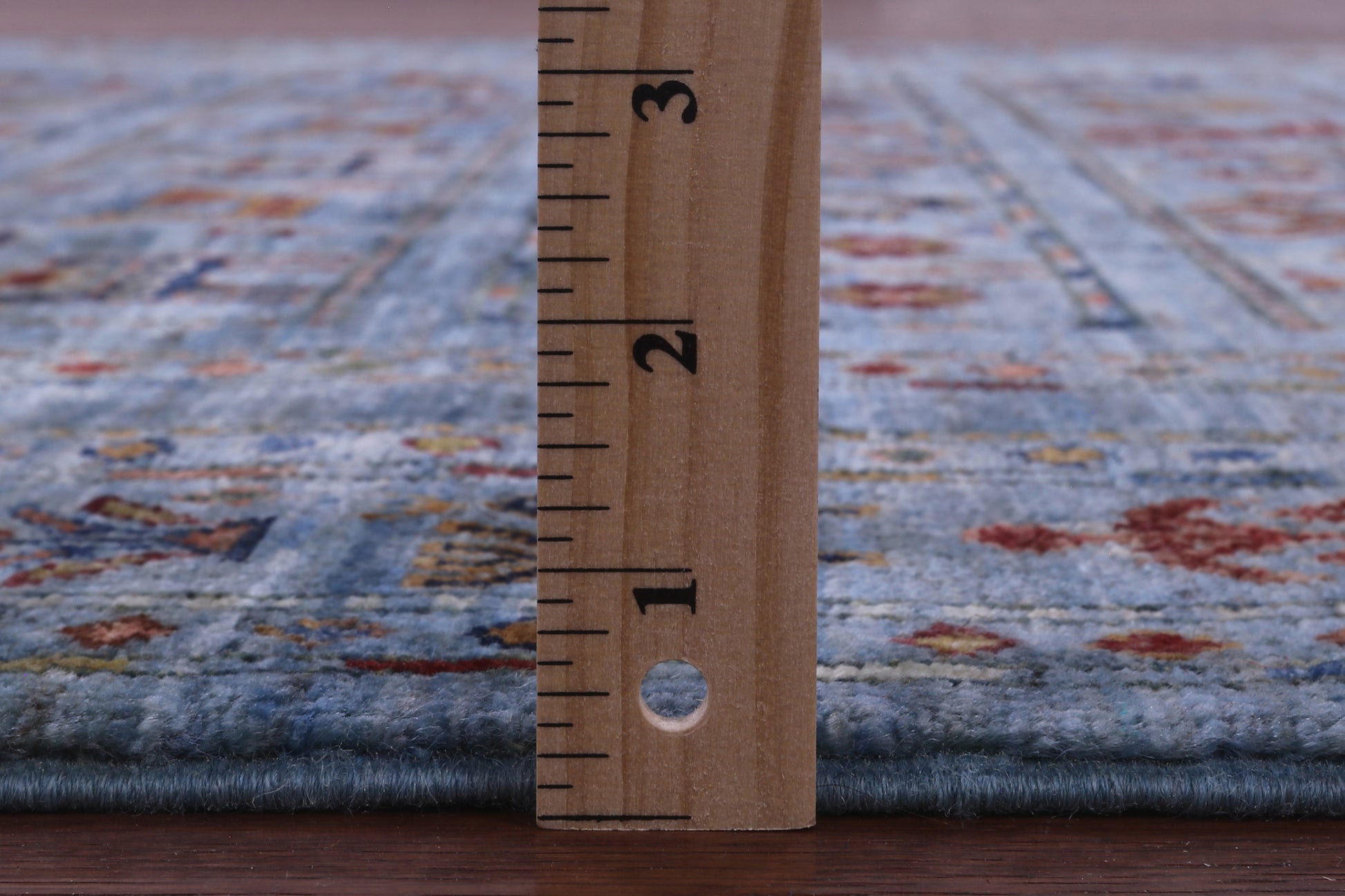 Blue Tribal Persian Gabbeh Hand Knotted Wool Rug - 4' 11" X 7' 0" - Golden Nile