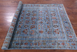 Blue Tribal Persian Gabbeh Hand Knotted Wool Rug - 4' 11" X 7' 0" - Golden Nile