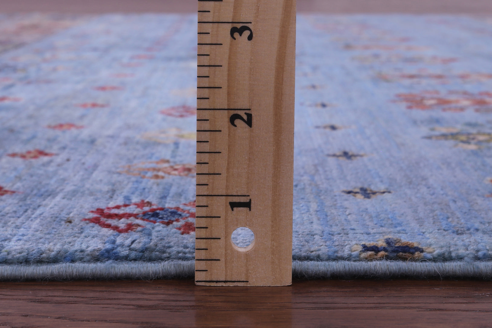 Blue Khorjin Persian Gabbeh Handmade Wool Rug - 5' 0" X 6' 9" - Golden Nile