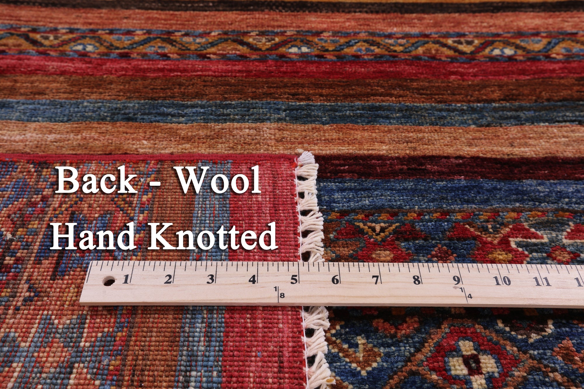 Khorjin Persian Gabbeh Hand Knotted Wool Rug - 4' 1" X 6' 0" - Golden Nile