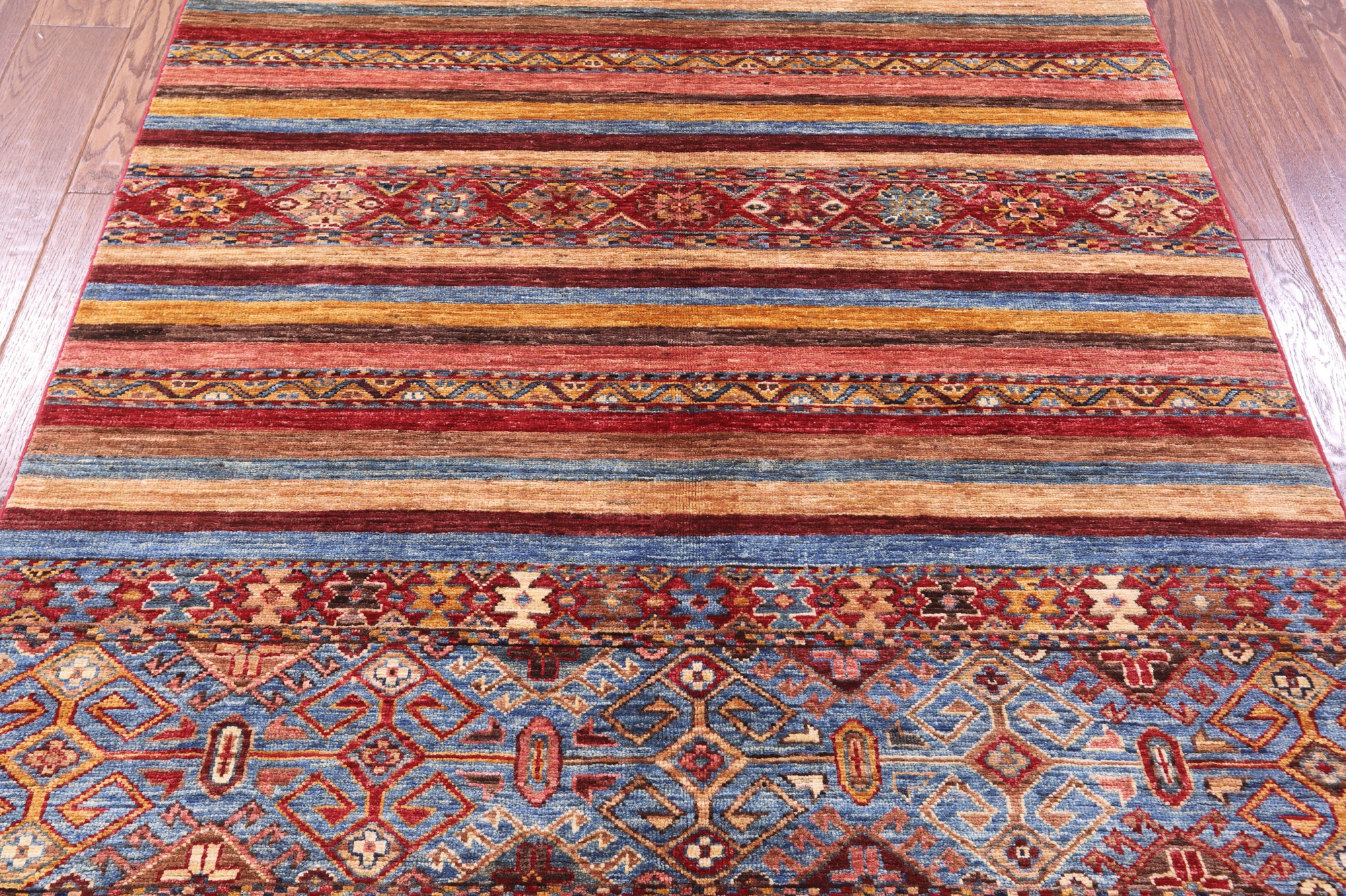 Khorjin Persian Gabbeh Hand Knotted Wool Rug - 4' 2" X 6' 2" - Golden Nile