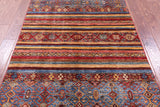 Khorjin Persian Gabbeh Hand Knotted Wool Rug - 4' 0" X 6' 2" - Golden Nile
