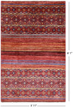 Khorjin Persian Gabbeh Hand Knotted Wool Rug - 3' 11" X 6' 1" - Golden Nile