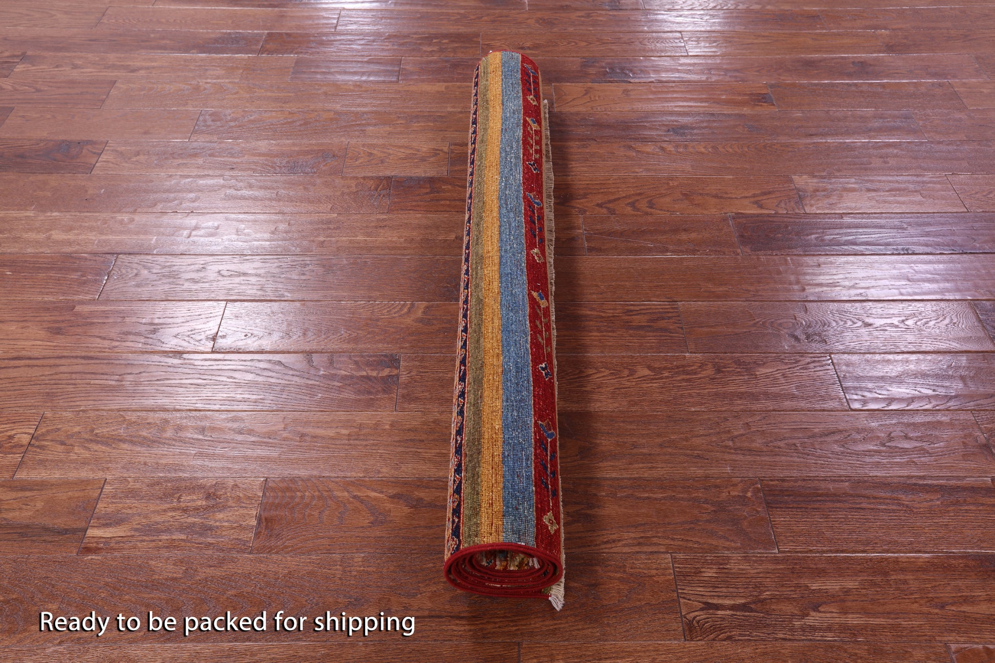 Khorjin Persian Gabbeh Hand Knotted Wool Rug - 4' 1" X 5' 10" - Golden Nile