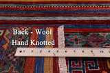 Khorjin Persian Gabbeh Hand Knotted Wool Rug - 4' 1" X 6' 3" - Golden Nile