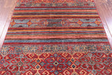 Khorjin Persian Gabbeh Hand Knotted Wool Rug - 4' 2" X 6' 2" - Golden Nile