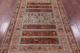 Tribal Persian Gabbeh Hand Knotted Wool Rug - 4' 1" X 6' 2" - Golden Nile