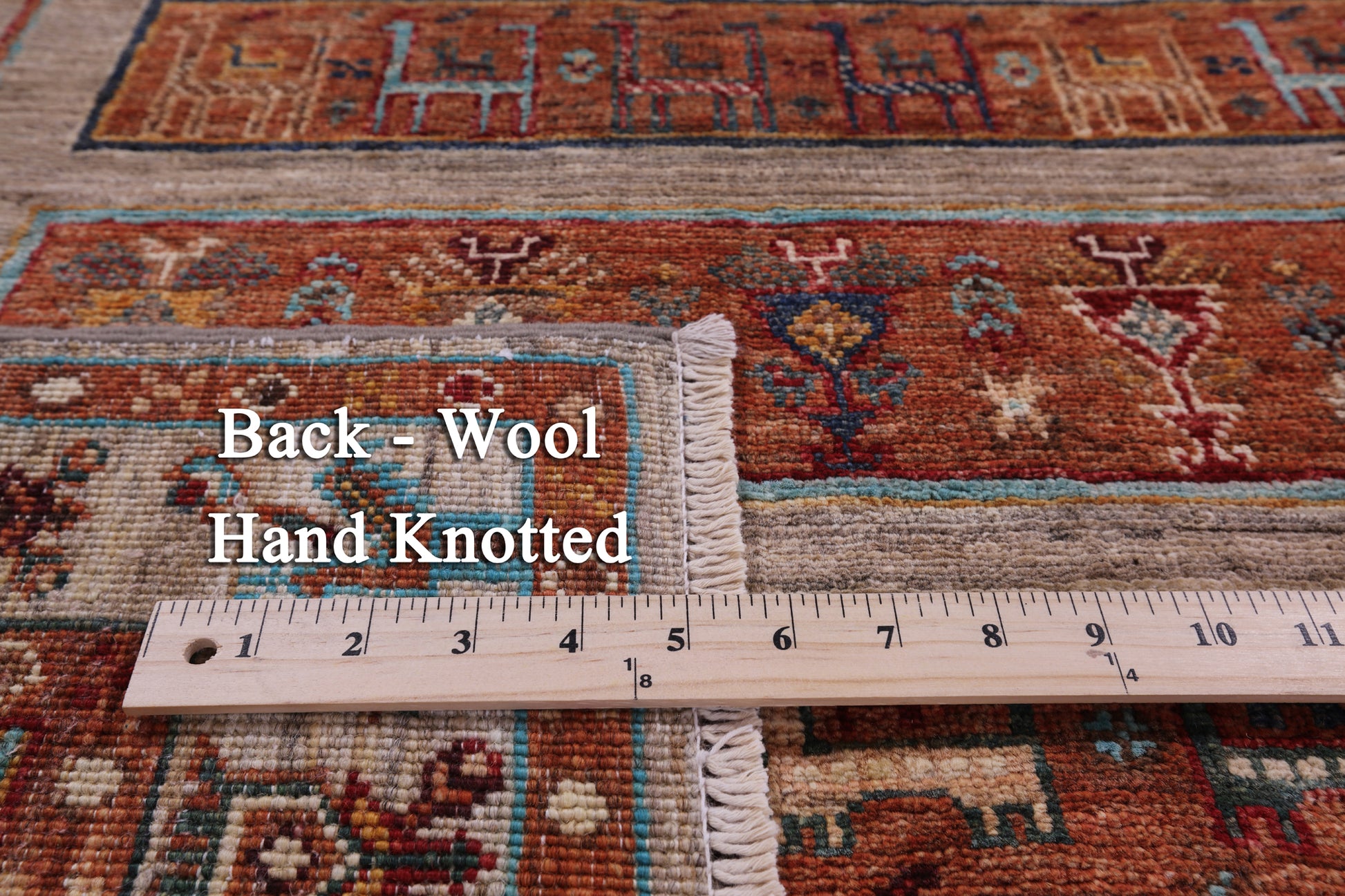 Tribal Persian Gabbeh Hand Knotted Wool Rug - 4' 1" X 6' 2" - Golden Nile
