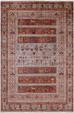 Tribal Persian Gabbeh Hand Knotted Wool Rug - 4' 1" X 6' 2" - Golden Nile