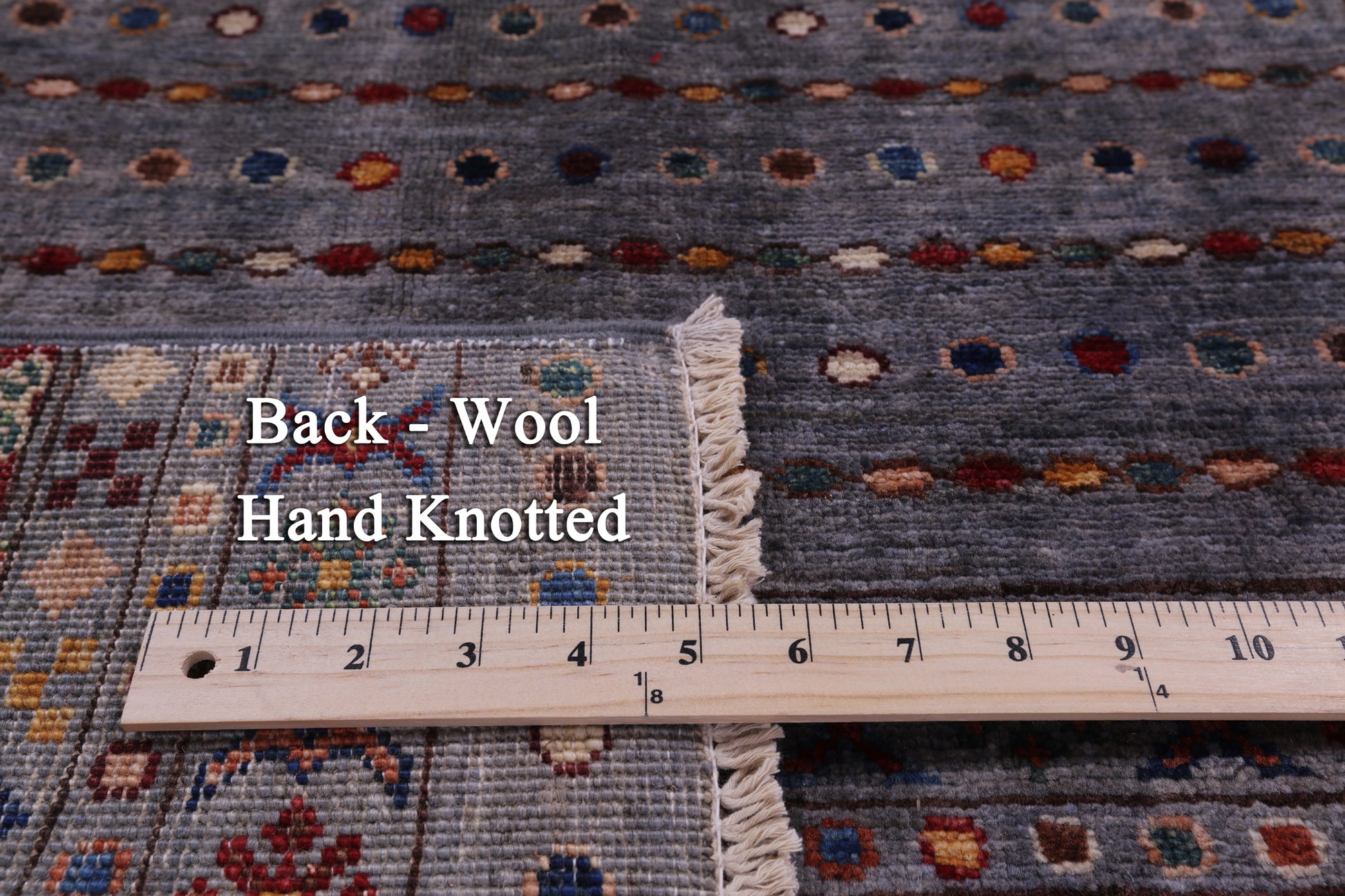 Grey Khorjin Persian Gabbeh Hand Knotted Wool Rug - 2' 10" X 4' 3" - Golden Nile