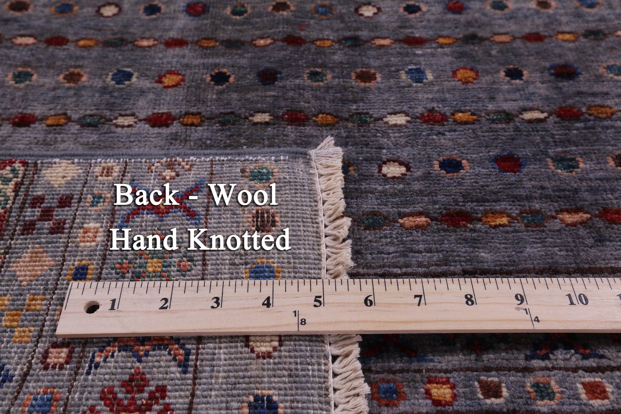 Grey Khorjin Persian Gabbeh Hand Knotted Wool Rug - 2' 10" X 4' 3" - Golden Nile