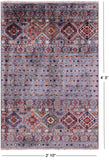 Grey Khorjin Persian Gabbeh Hand Knotted Wool Rug - 2' 10" X 4' 3" - Golden Nile