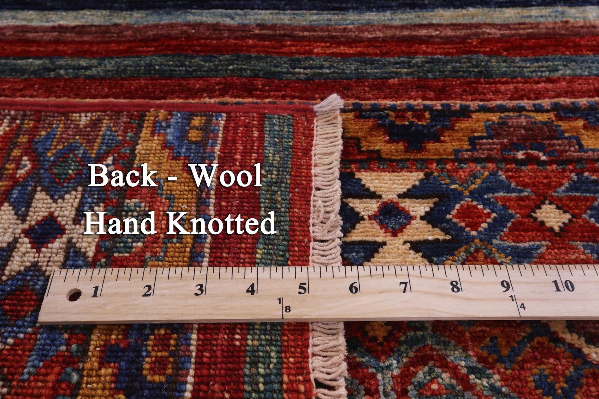 Khorjin Persian Gabbeh Hand Knotted Wool Rug - 4' 1" X 5' 10" - Golden Nile