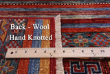 Khorjin Persian Gabbeh Hand Knotted Wool Rug - 4' 0" X 5' 9" - Golden Nile
