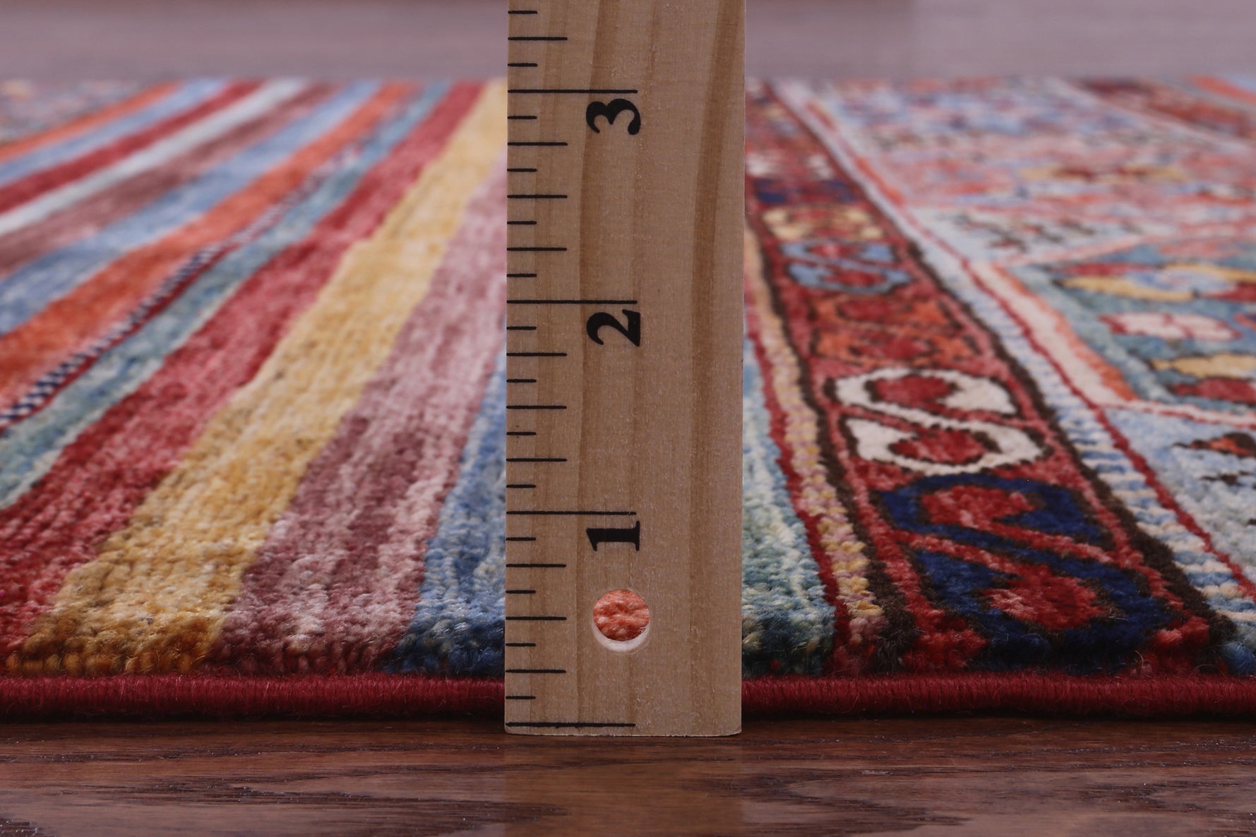 Khorjin Persian Gabbeh Hand Knotted Wool Rug - 4' 0" X 5' 9" - Golden Nile