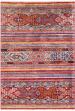 Khorjin Persian Gabbeh Hand Knotted Wool Rug - 4' 0" X 5' 9" - Golden Nile