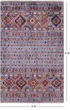 Grey Khorjin Persian Gabbeh Hand Knotted Wool Rug - 2' 9" X 4' 4" - Golden Nile