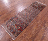 Khorjin Persian Gabbeh Hand Knotted Wool Runner Rug - 2' 6" X 8' 3" - Golden Nile