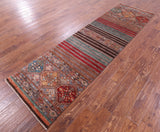 Khorjin Persian Gabbeh Hand Knotted Wool Runner Rug - 2' 9" X 10' 0" - Golden Nile