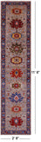 Persian Fine Serapi Handmade Wool Runner Rug - 2' 8" X 11' 6" - Golden Nile