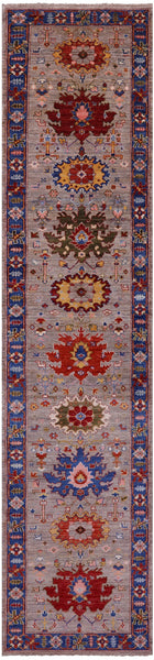 Persian Fine Serapi Handmade Wool Runner Rug - 2' 8" X 11' 6" - Golden Nile